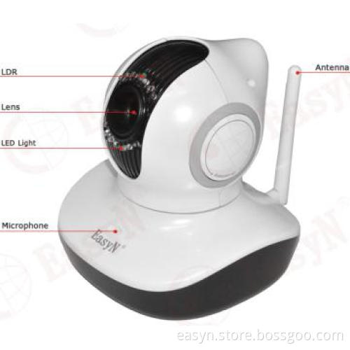 wireless pan tilt  ip cam Built in IR-Cut  H.264